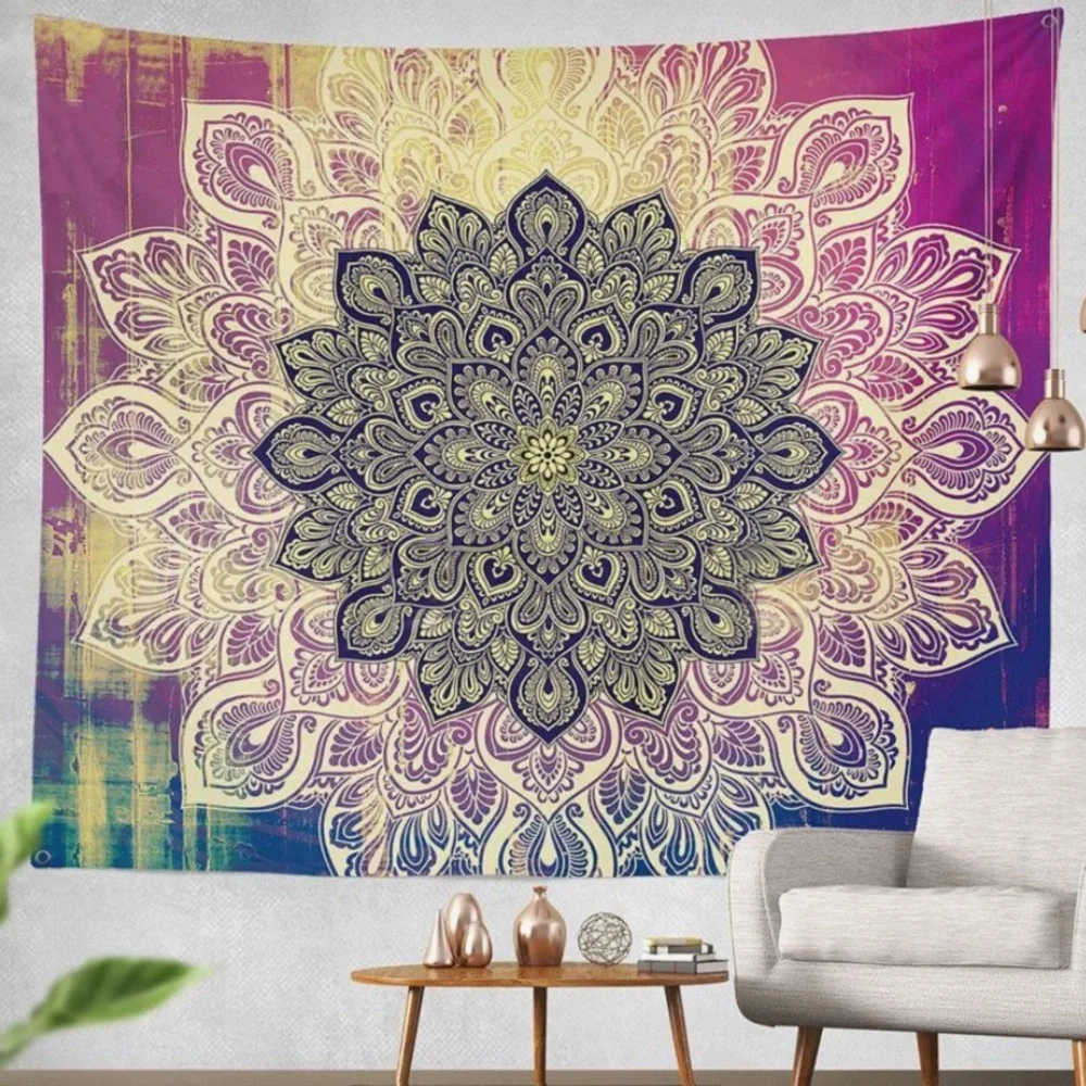 Indian Mandala Flower Wall Tapestry Hanging Boho Style 80